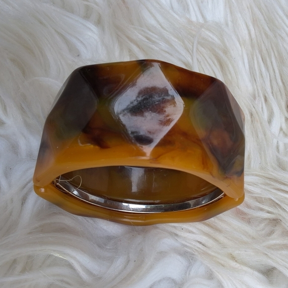 Vintage FALL‎ tones geometric stretch bracelet - Picture 1 of 14